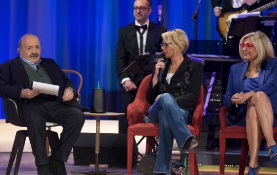 Mara Venier con Costanzo e De Filippi